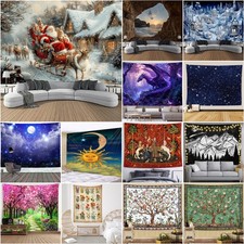 Arazzo 3D Extra Large Vita dell'Albero Scena di Neve Arazzo Copriletto