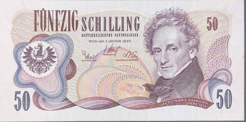Banconota austria scellini - austria, 50