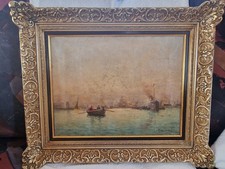 Antico dipinto ad olio di