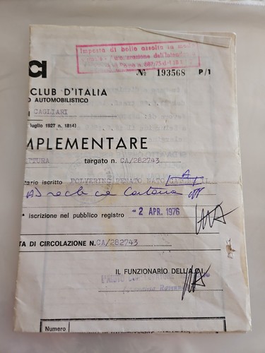 Vintage foglio - a.c.i.,