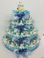 TORTA BOMBONIERA CARROZZINE BIBERON PORTACHIAVE  BIMBO BATTESIMO NASCITA DA 35 F