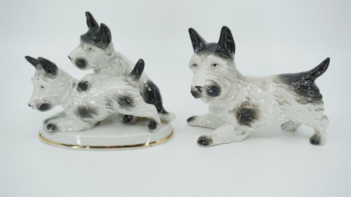 Coppia statuine cane terrier