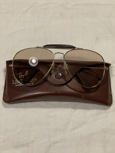 Vtg ray ban brown leathers - vtg,