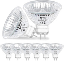 8 Pezzi Lampadina Alogena GU5.3 12V 35W, Faretti Alogeni MR16 Dimmerabile, 400LM