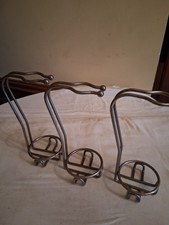 SUPPORTI PER BOTTIGLIE N PEZZI 3 IN ACCIAIO VINTAGE VEDI FOTO
