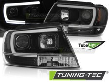 COPPIA SET FARI FANALI ANTERIORI TUNING GRAND CHEROKEE 99-05.05 TUBE LIGHT NERO