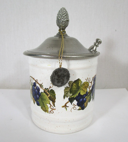 Ceramic sugar canister with - canister,