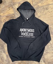 Felpa con cappuccio unisex Anonymous for the Voiceless Vegan Animal Rights XL