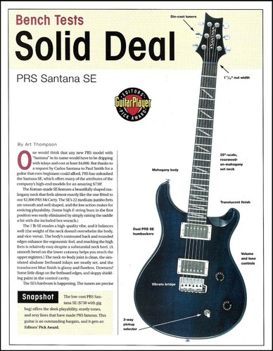 Prs santana recensione - prs, se
