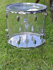 TOM DA PAVIMENTO LUDWIG USA CLASSIC 18" TRASPARENTE IN VISTALITE anni 70 per LA TUA BATTERIA! RL40