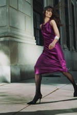 Abito midi donna Zara viola