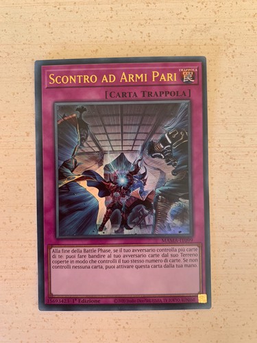 Scontro armi pari - pari, (evenly