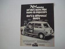 advertising Pubblicità 1972 INNOCENTI MINI 1001