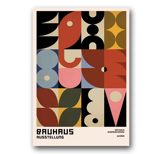 Poster bauhaus arte tela - bauhaus,
