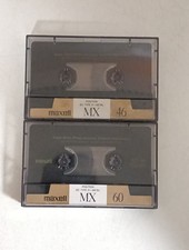 Lotto 2x MAXELL MX 46 60 1988 METAL TIPO IV musicassette vergini cassette tape