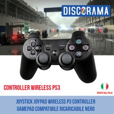 JOYSTICK JOYPAD WIRELESS PS3 CONTROLLER GAMEPAD COMPATIBILE RICARICABILE NERO 