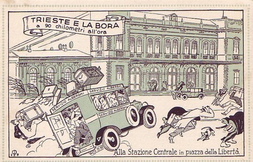 Trieste bora alla stazione - bora,