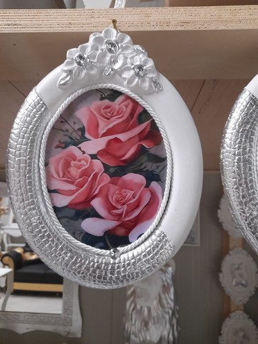 Quadro ovale rose rosa - rose,