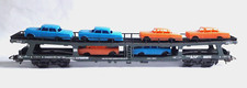 TRAIN LIMA HO - WAGON TRANSPORTEUR DE VOITURES avec 6 Mercedes