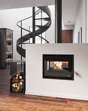 INSERTO CAMINETTO BIFACCIALE A LEGNA EVA CALOR DIEGO 8 KW