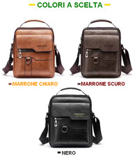 Borsello Uomo Pelle Tracolla
