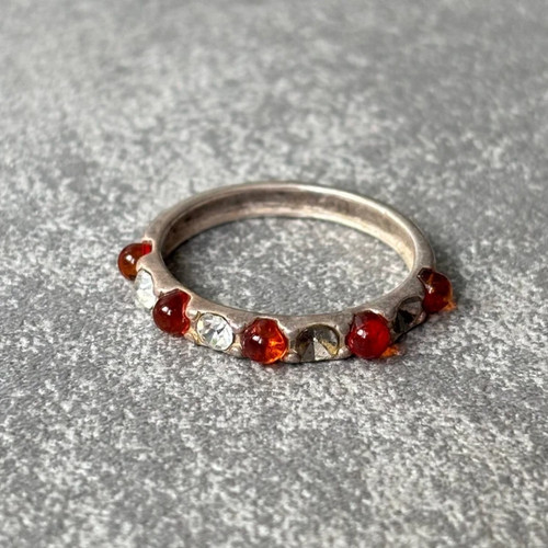 Anello argento con ambra - , e