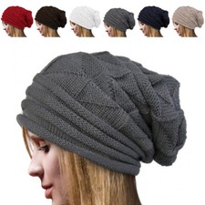 Cappello berretto uomo donna maglia lana invernale oversize slouch berretto skateboard UK