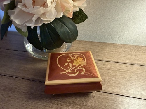 Vintage italian wood music box - vintage,