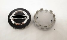 4 Coprimozzo Tappi Nissan Nero Juke Micra 60mm Compatibile Borchie Ruote Pavia