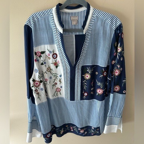 Camicia chico patchwork boho - chico's,
