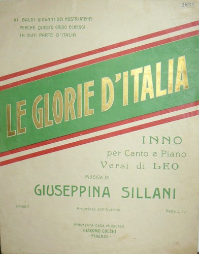 Spartito glorie d italia - -,