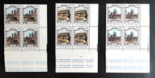 Francobolli Italia 1977 Fontane 5ª Emissione Serie 3 Quartine d'angolo MNH/**