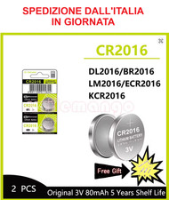 2x Batterie CR2016 Litio 3V