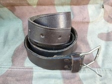 Cintura cuoio militare x pantalone  originale d epoca usata 110cm  leather belt