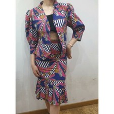 ORIGINAL QUALITY VINTAGE MADE IN FRANCE 60s 50s tailleur  abito giacca gonna