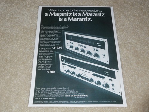 Pubblicità ricevitore marantz - pubblicità,