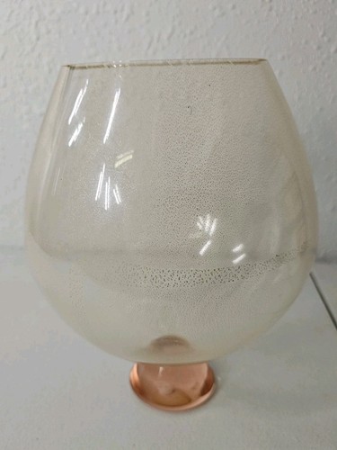 Vaso vetro macchie rosa oro - rosa, e