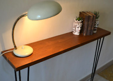 Tavolino Consolle in Legno Massello Tavolo Alto da Parete Industriale Ingresso