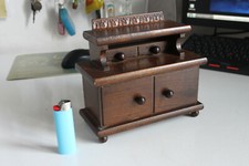 Credenza in miniatura, porta oggetti, fiammiferi  legno arredo vintage montagna