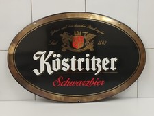 Insegna Smaltata Targa Birra Kostrizer Schwarzbier Beer Enamel Sign Breweriana