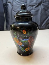 VASO IN VETRO DECORATO  H 32CM