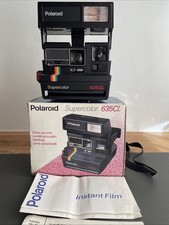 Polaroid Supercolor 635CL fotocamera pellicola istantanea nella scatola originale. Vintage