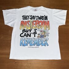 T Shirt FOX size M MEDIUM Vintage Y2k Amsterdam 420 Retro Funny Maglietta Weed