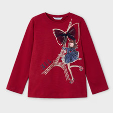 T-shirt manica lunga Mayoral Girls manica lunga 4063 nuova taglia 134/9 Y