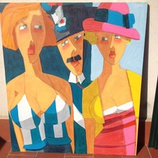 Lucio Diodati - Dipinto a Olio su tela 70x80 "Pubblicato" 