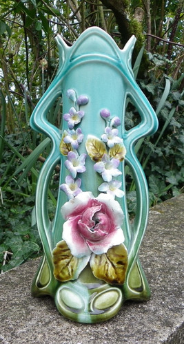 Vase barbotine majolique - vase,