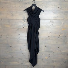 Abito drappeggiato nero Rick