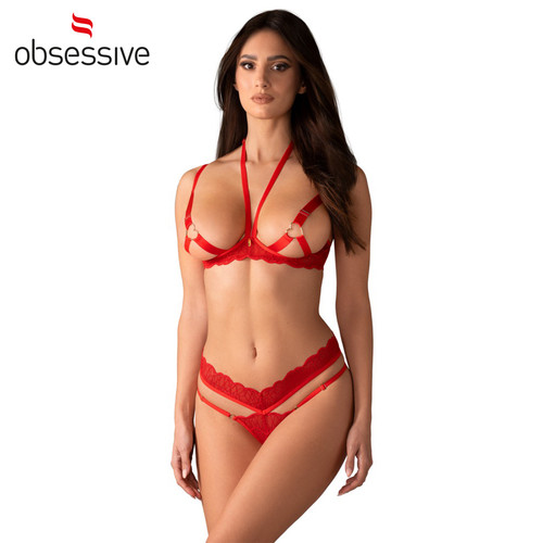 Set intimo rosso sexy con - set,