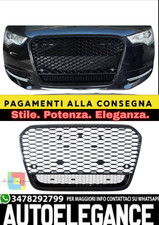 💫Calandra Anteriore Nero Lucido Look RS6 per Audi A6 C7 (4G) Berlina / Avant💫