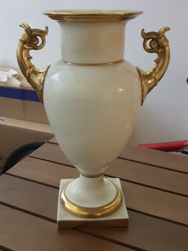 Vaso capodimonte avorio oro - vaso, e
